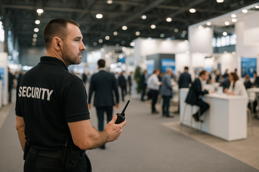 OLOR strategy and security services ensuring safety of exhibition booths and teams