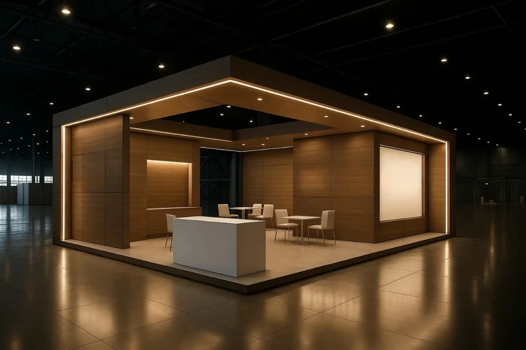 OLOR exhibition booth design and execution showcasing a professional setup